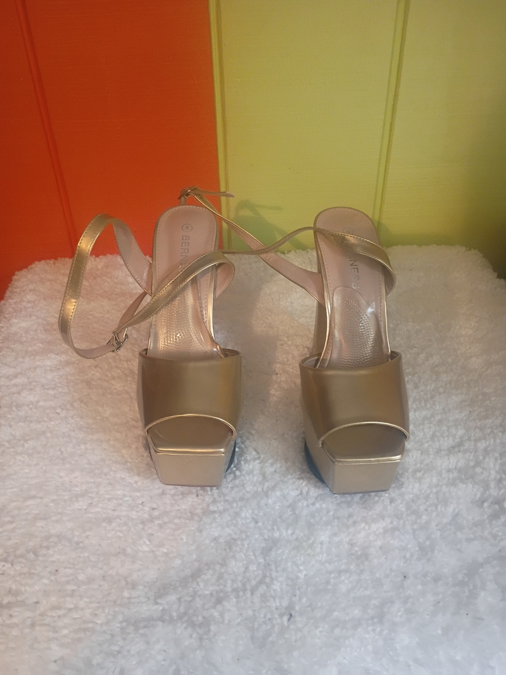 Strappy Metallic Gold Platform Sandals